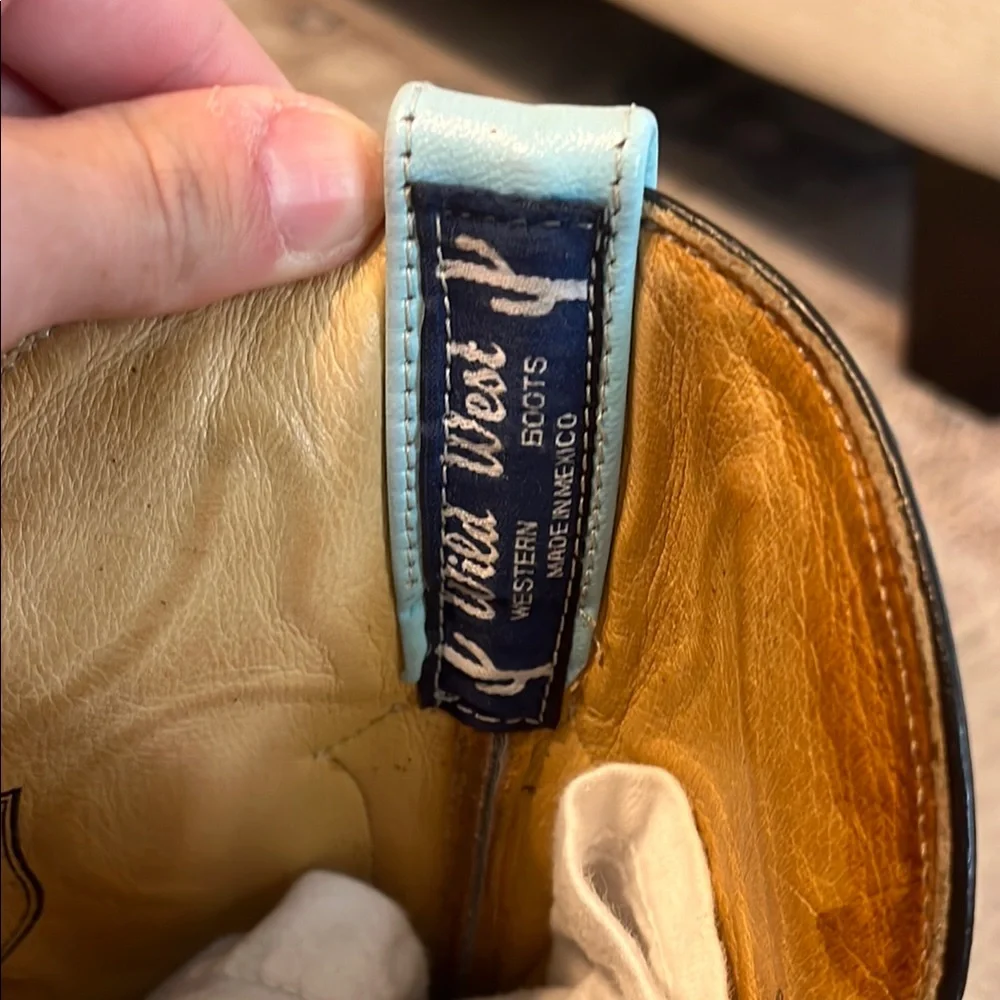 Wild West Aqua Caiman Crocodile Cowboy Boots - Picture 2 of 10